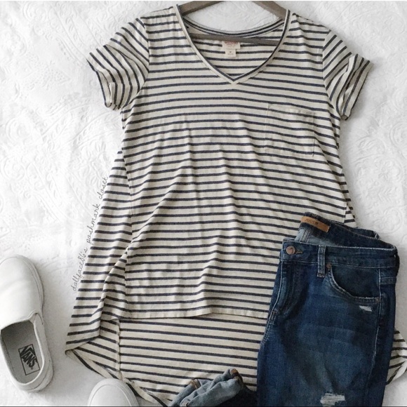 Mossimo Supply Co. Tops - Basic Stripe Long Tee